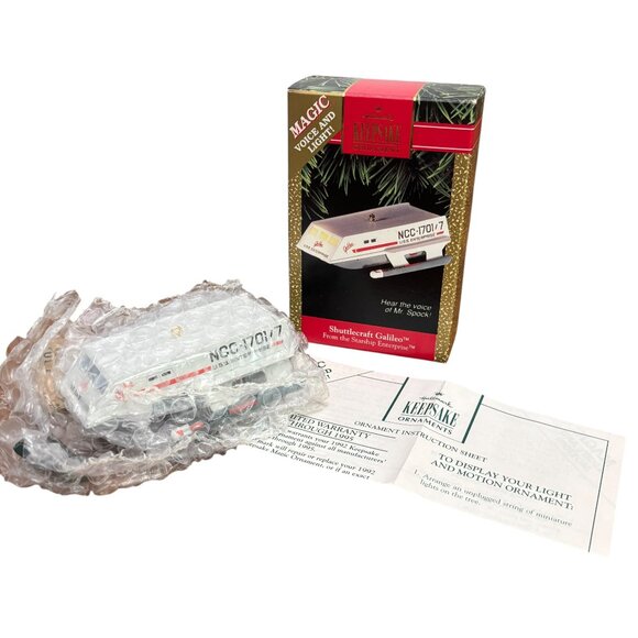STAR TREK Hallmark Keepsake Ornament 1992 Shuttlecraft Galileo New in Box - Picture 5 of 5